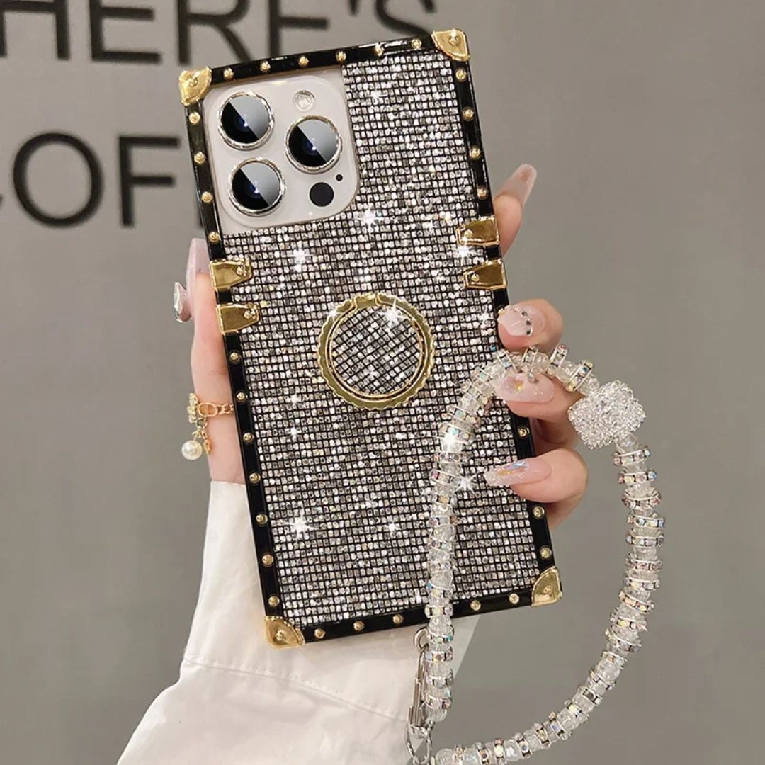 iPhone Crystal Wrist Strap Case