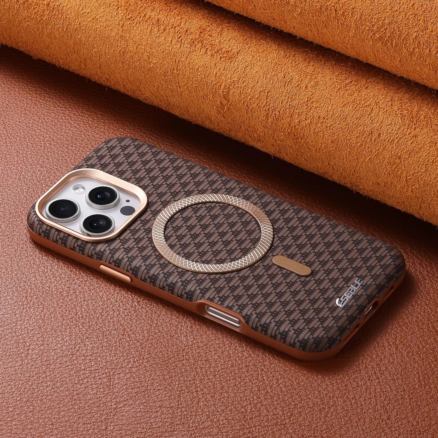 Magnetic MagSafe Leather iPhone Case: Wireless Charging, Matte, Shockproof