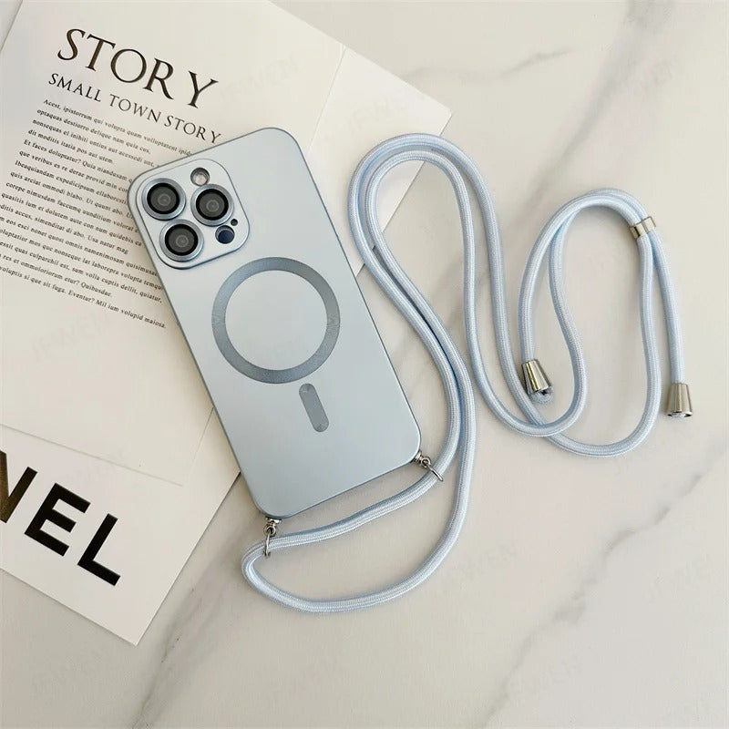 iPhone Silicone MagSafe Case with Strap