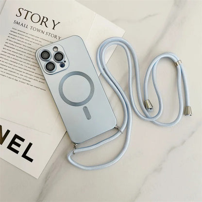 iPhone Silicone MagSafe Case with Strap