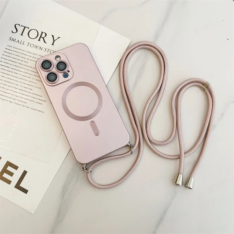 iPhone Silicone MagSafe Case with Strap