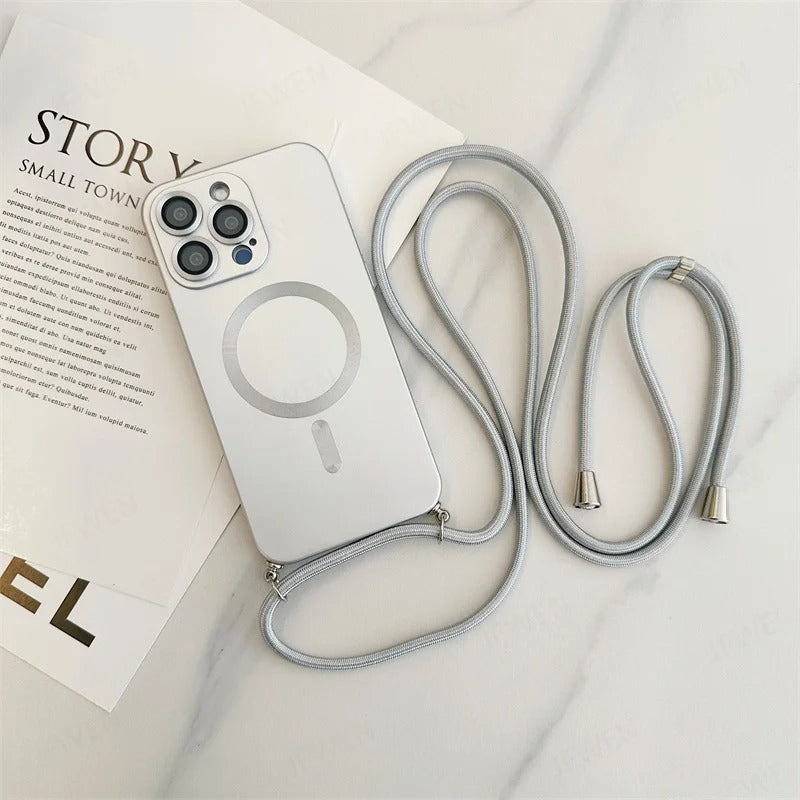 iPhone Silicone MagSafe Case with Strap