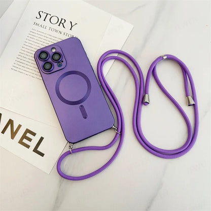 iPhone Silicone MagSafe Case with Strap