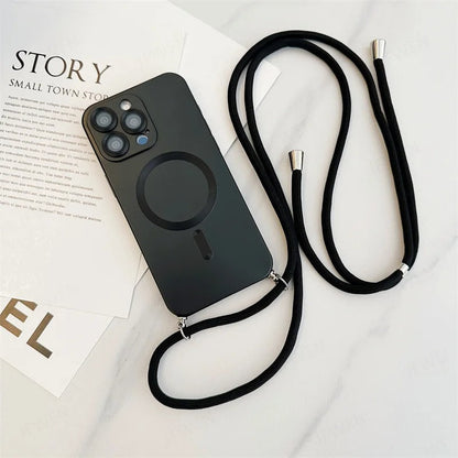 iPhone Silicone MagSafe Case with Strap