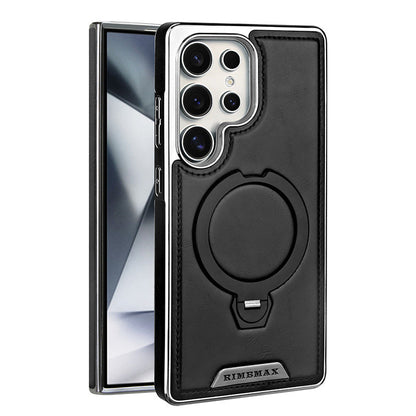Premium Elegant Leather-Texture Case with 360° Magnetic Stand for Samsung