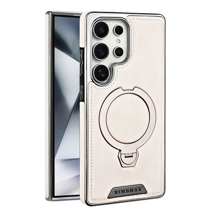 Premium Elegant Leather-Texture Case with 360° Magnetic Stand for Samsung