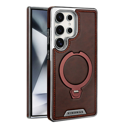 Premium Elegant Leather-Texture Case with 360° Magnetic Stand for Samsung