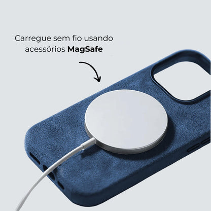 iPhone Alcantara Case - Ocean Blue