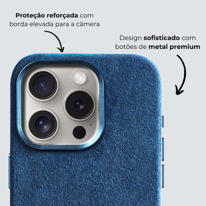 iPhone Alcantara Case - Ocean Blue