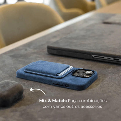 iPhone Alcantara Case - Ocean Blue