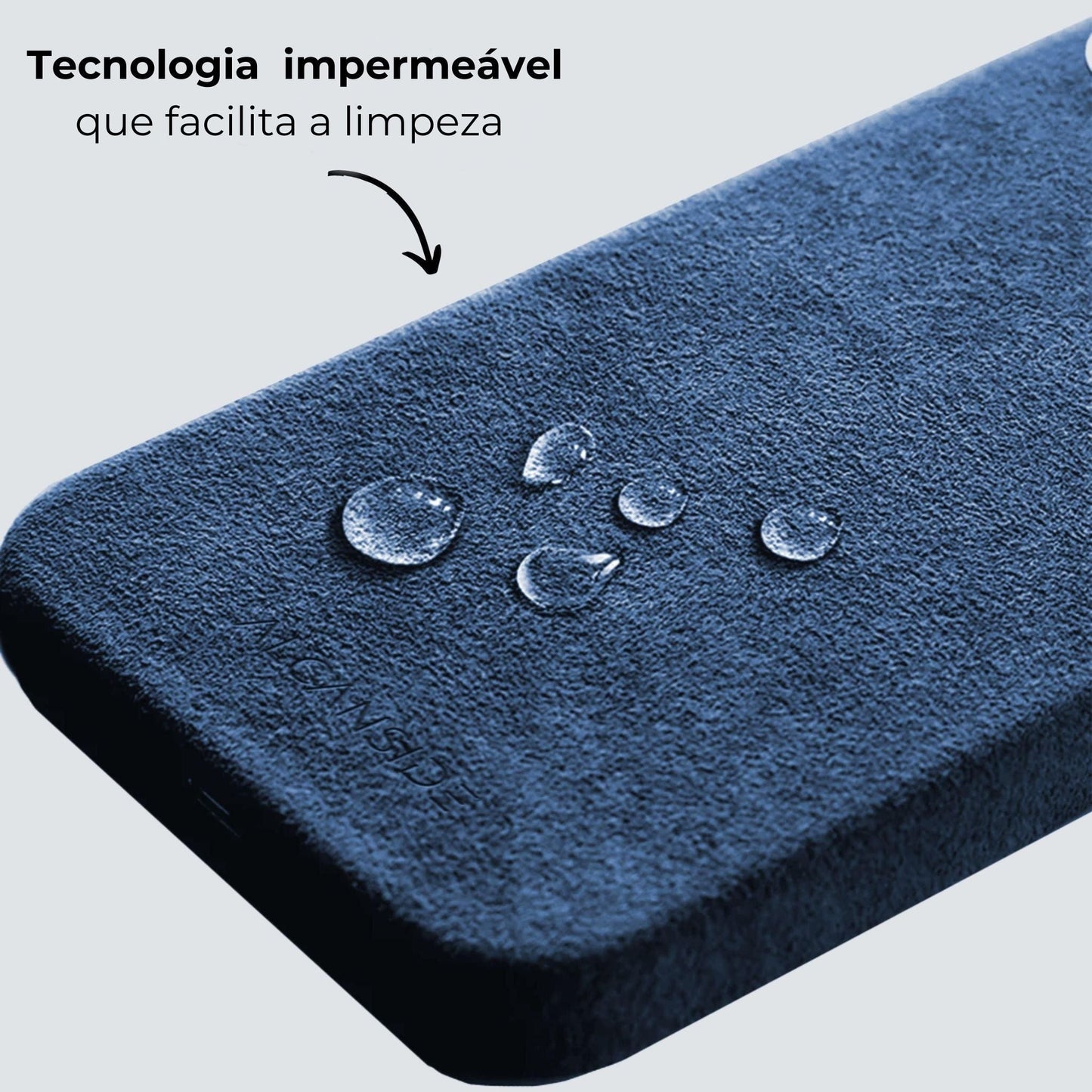 iPhone Alcantara Case - Ocean Blue