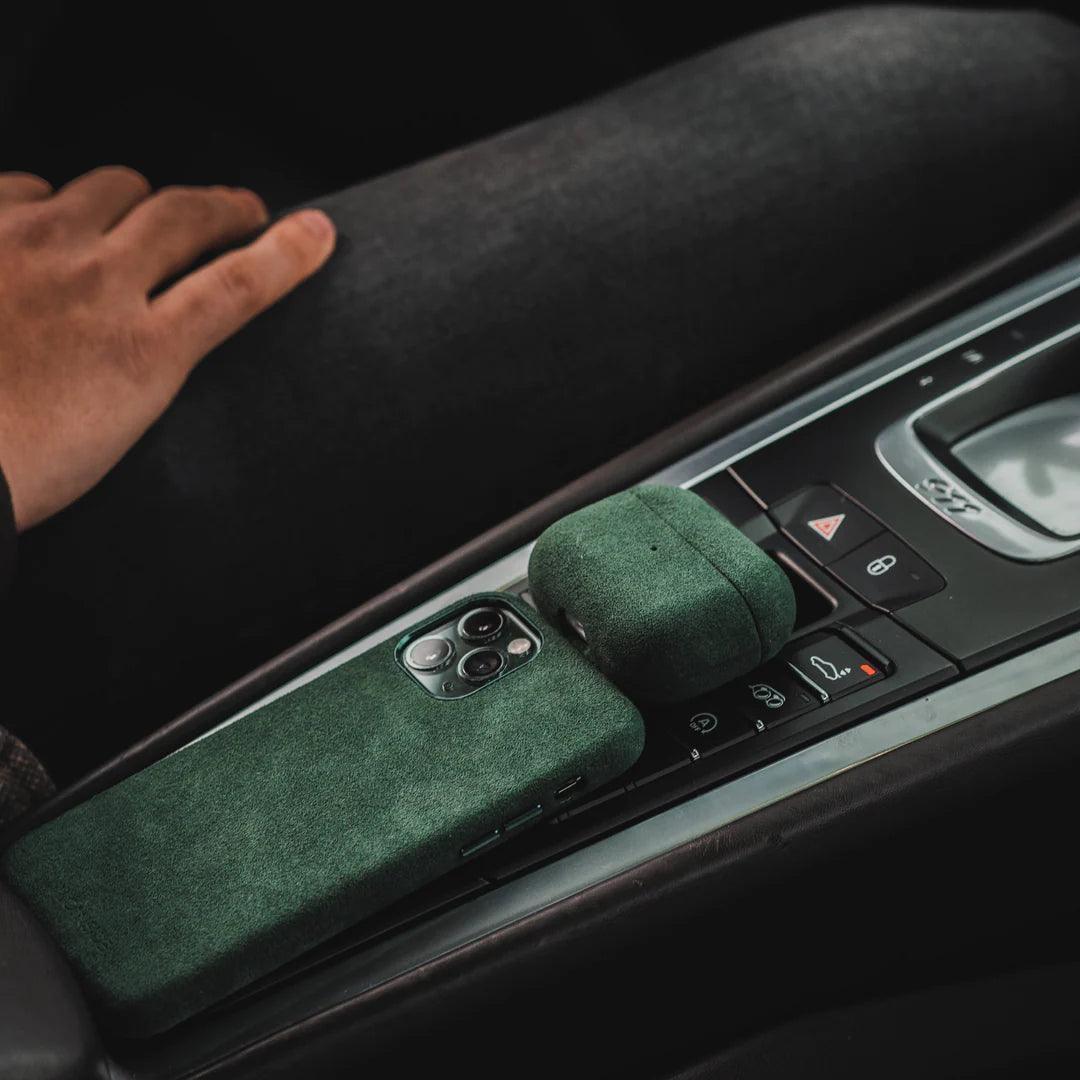 AirPods Alcantara Case - Midnight Green