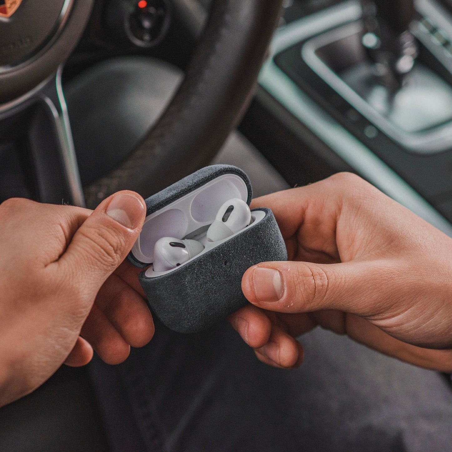 AirPods Alcantara Case - Space Grey