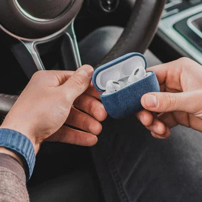 AirPods Alcantara Case - Ocean Blue