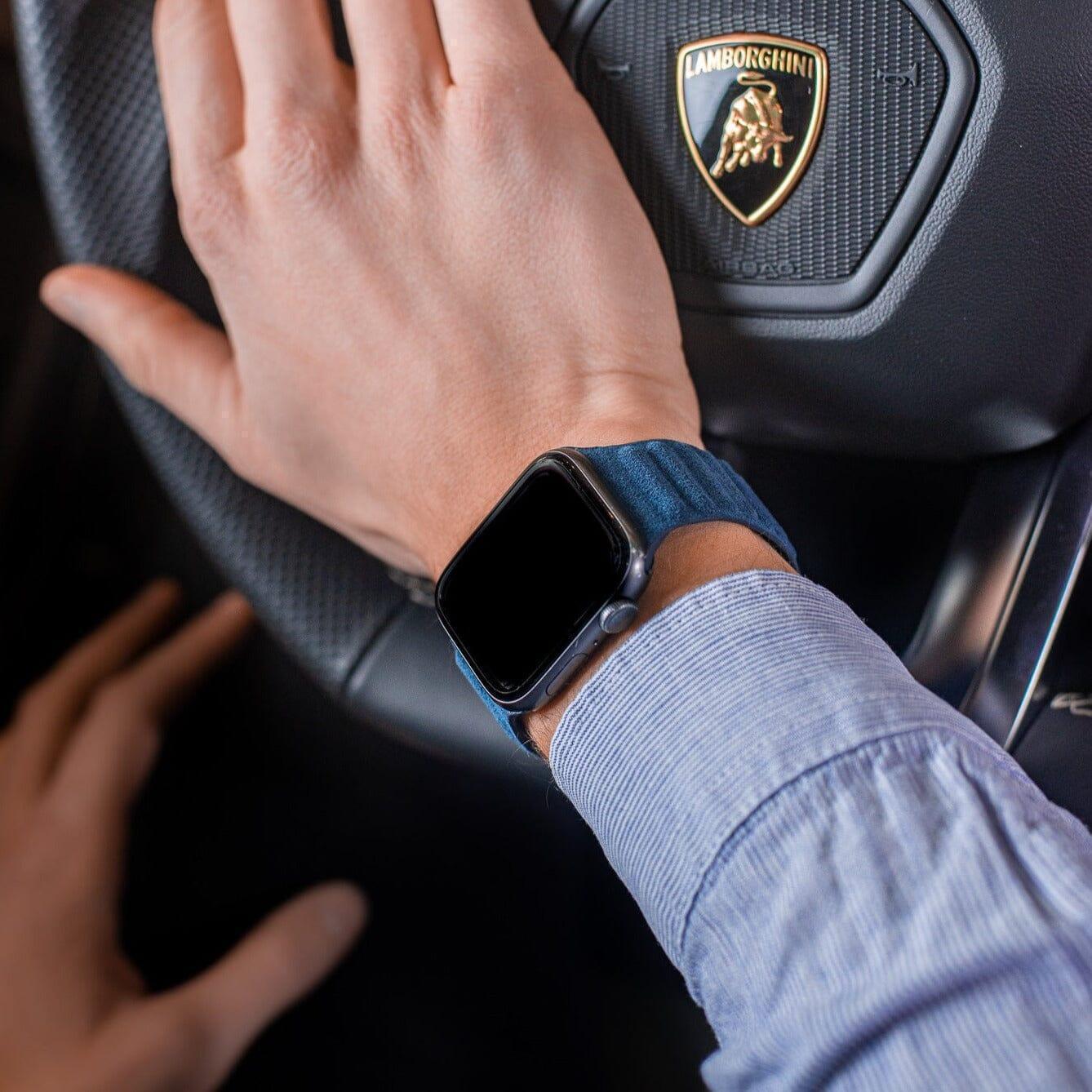 Alcantara Apple Watch Sport Band - Ocean Blue