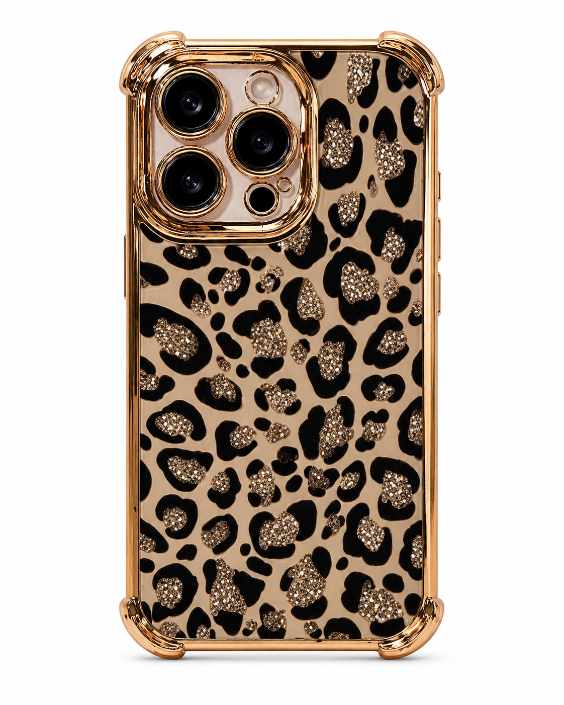 iPhone Glitter Leopard Print Case