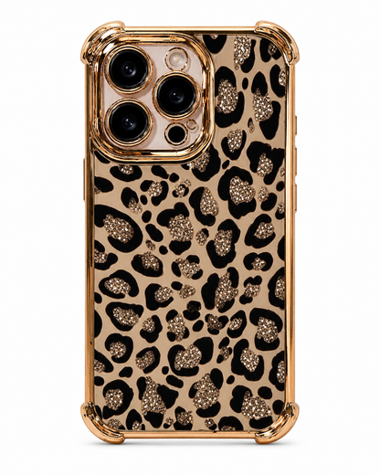 iPhone Glitter Leopard Print Case