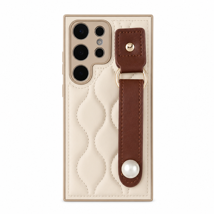 Samsung Luxury Retro Wave Case with Pearl Strap