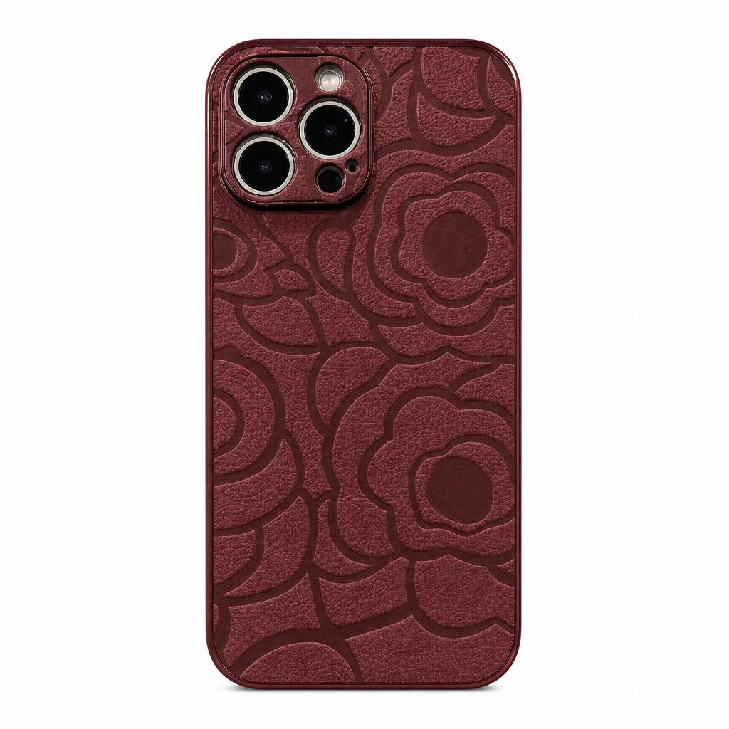 iPhone Camellia Flower Leather Case