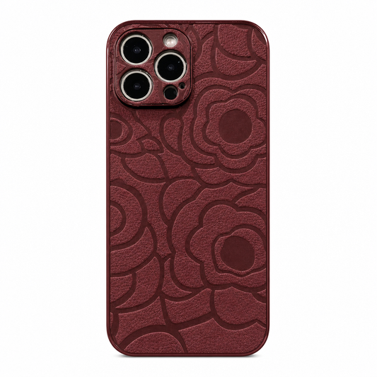 iPhone Camellia Flower Leather Case