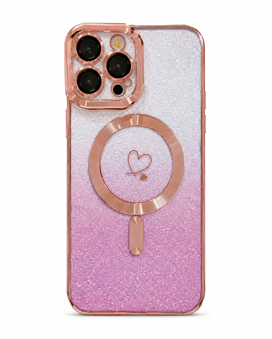 iPhone Glitter Heart Case