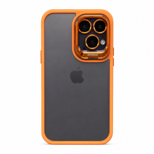 iPhone Clear Case with Lens Protection and Metal Stand