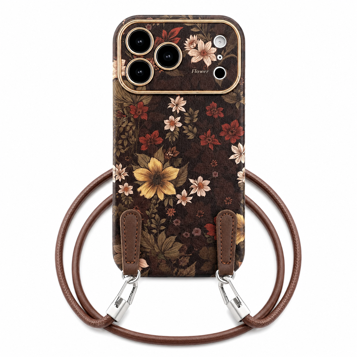 iPhone Garden Vintage Floral Case with Strap