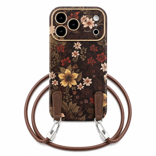 iPhone Garden Vintage Floral Case with Strap
