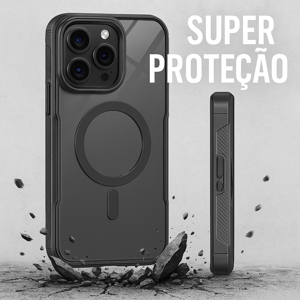 iPhone Clear Magnetic Case with Reinforced Protection