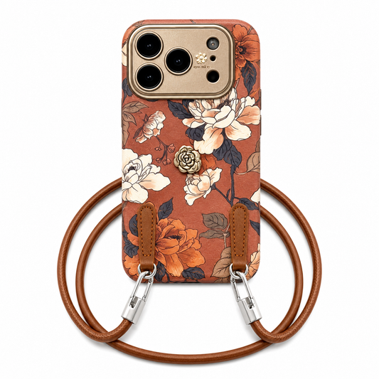 iPhone Garden Rosé Floral Case with Strap