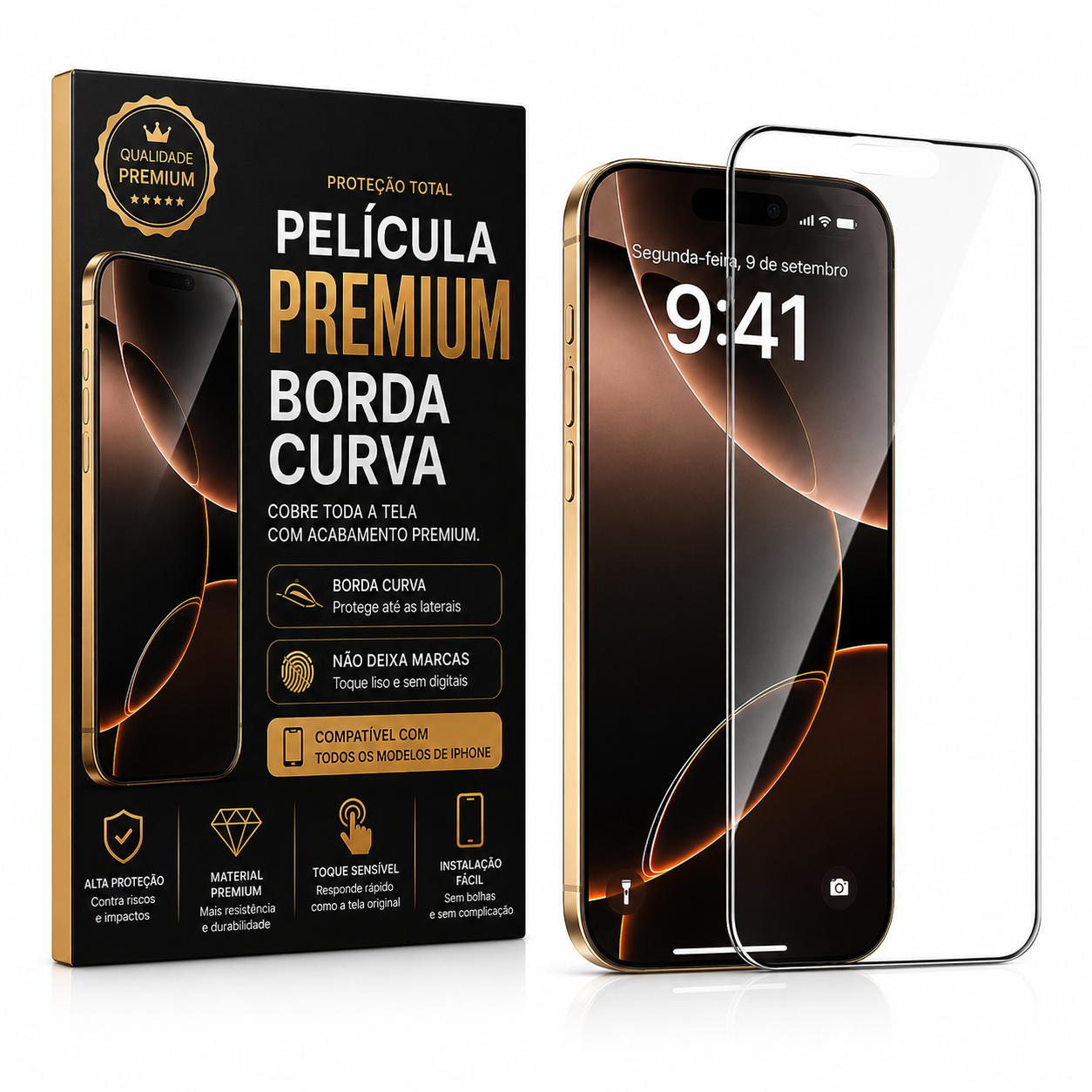 iPhone Premium Curved Edge Glass Screen Protector