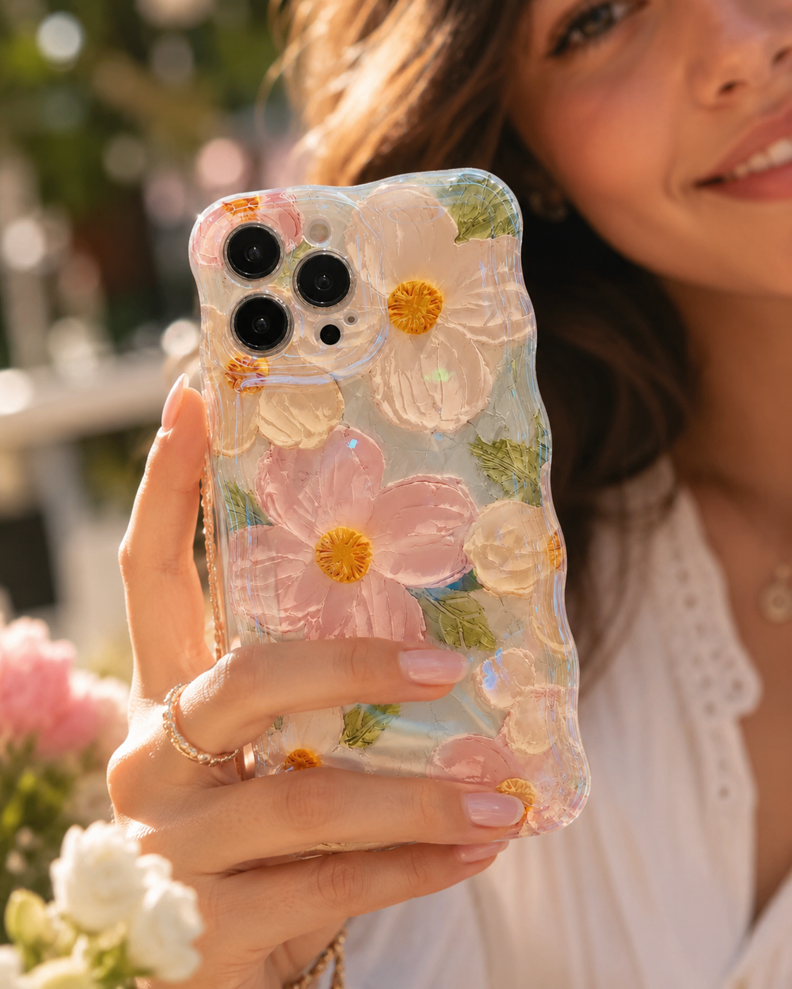 iPhone Retro Floral Oil Painting Case