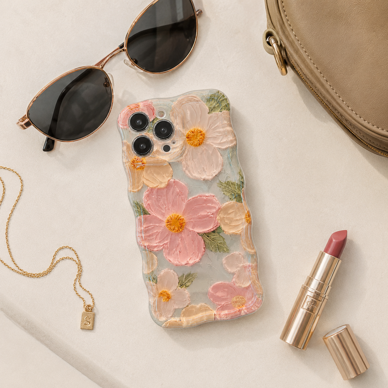 iPhone Retro Floral Oil Painting Case