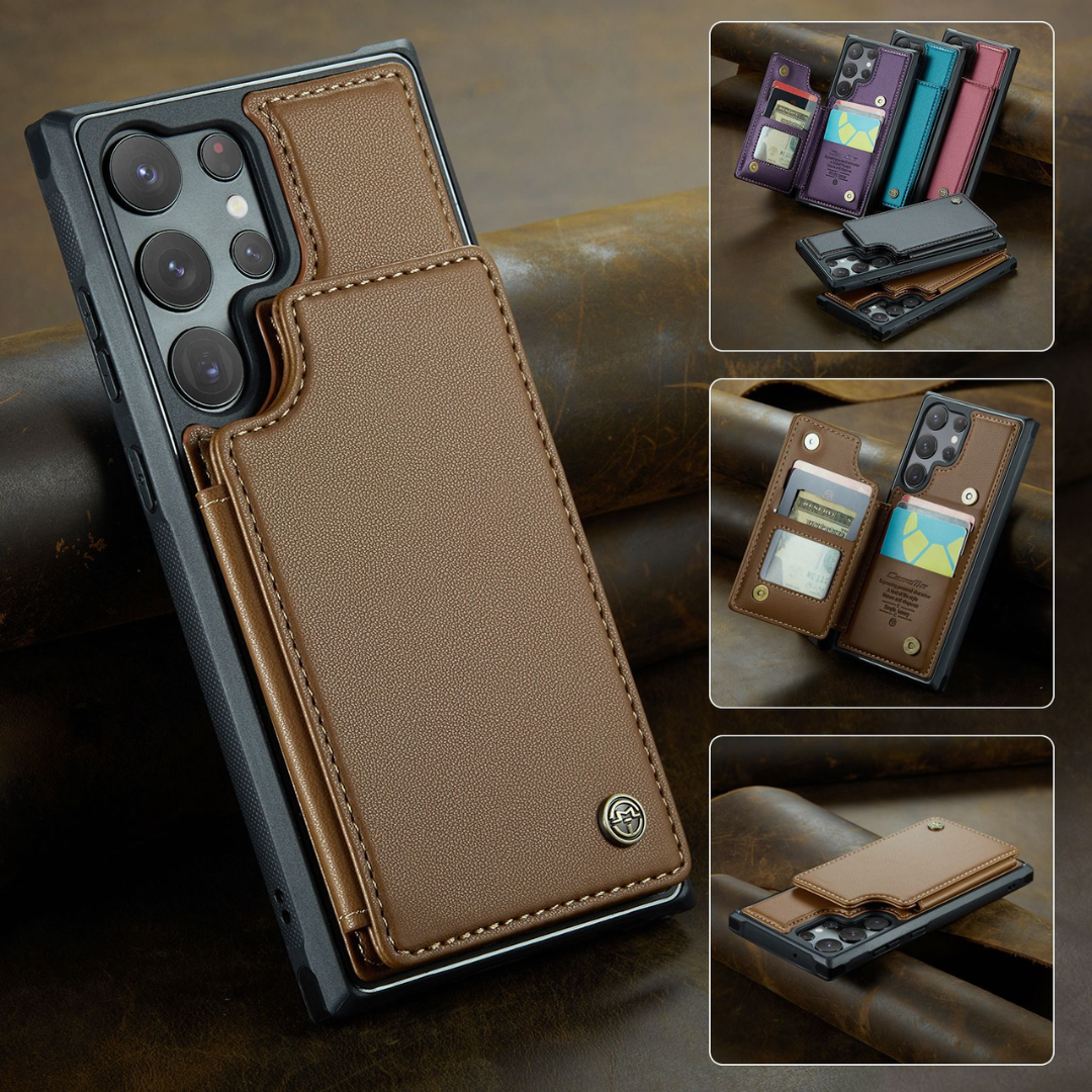 Samsung Premium Multifunctional Leather RFID Anti-Theft Case