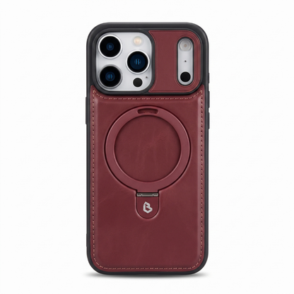 iPhone Leather MagSafe Case with Stand