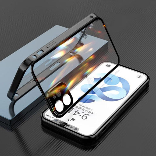 iPhone Magnetic Armor Case – 360º Dual Protection with Camera Cover & Safety Lock