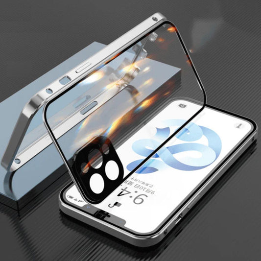 iPhone Magnetic Armor Case – 360º Dual Protection with Camera Cover & Safety Lock