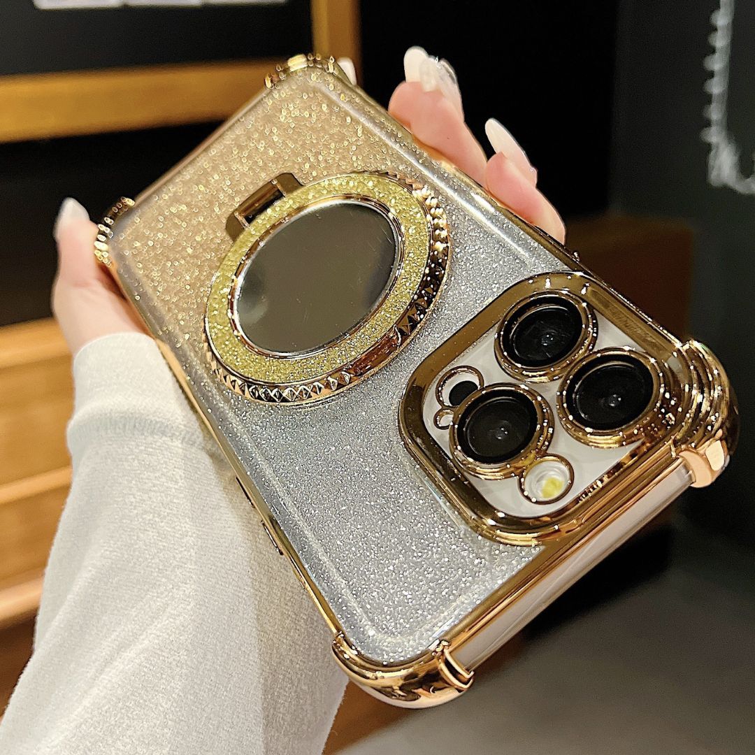iPhone Glitter Diamond Case with Mirror