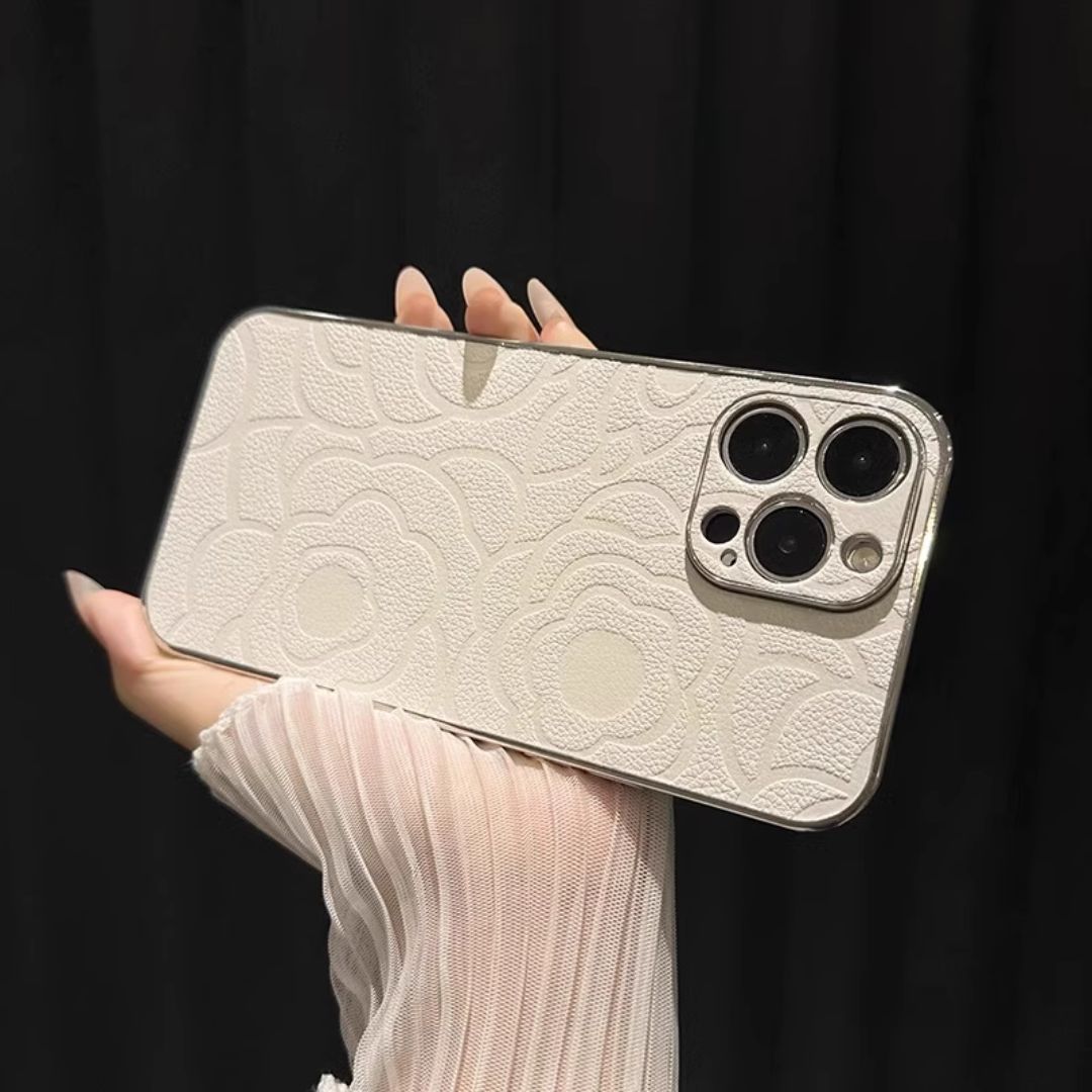 iPhone Camellia Flower Leather Case