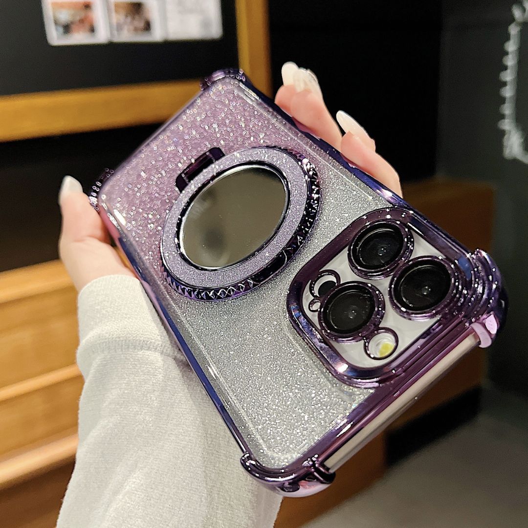 iPhone Glitter Diamond Case with Mirror