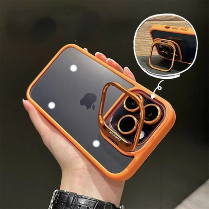 iPhone Clear Case with Lens Protection and Metal Stand