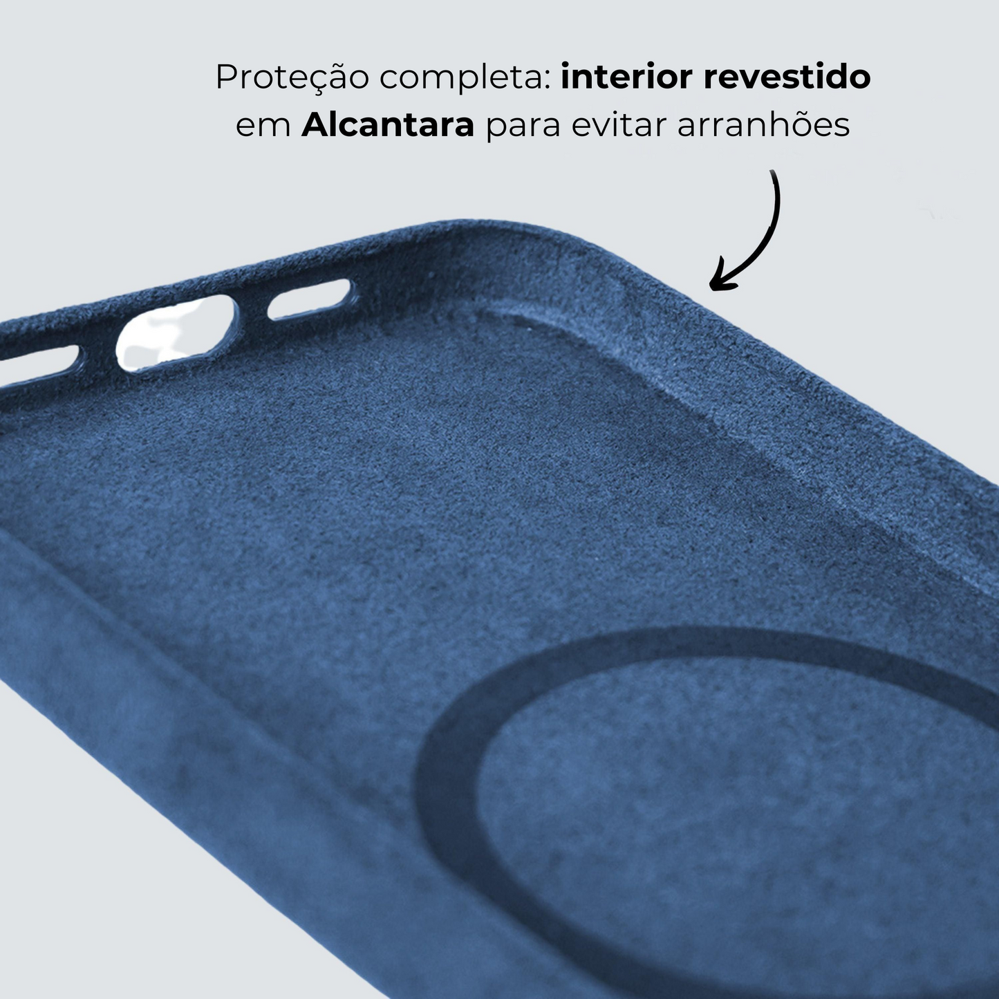 iPhone Alcantara Case - Ocean Blue