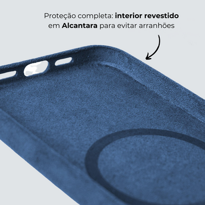 iPhone Alcantara Case - Ocean Blue