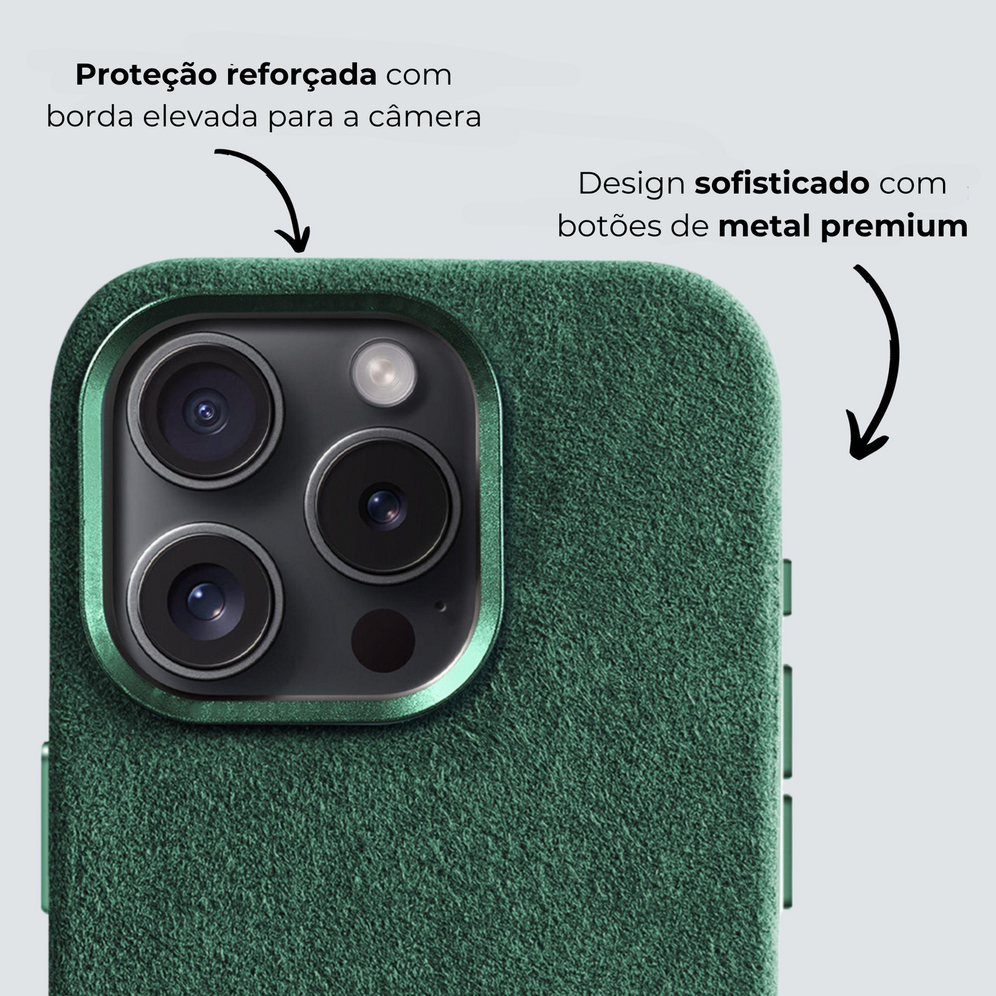 iPhone Alcantara Case - Midnight Green