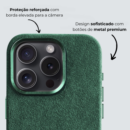 iPhone Alcantara Case - Midnight Green