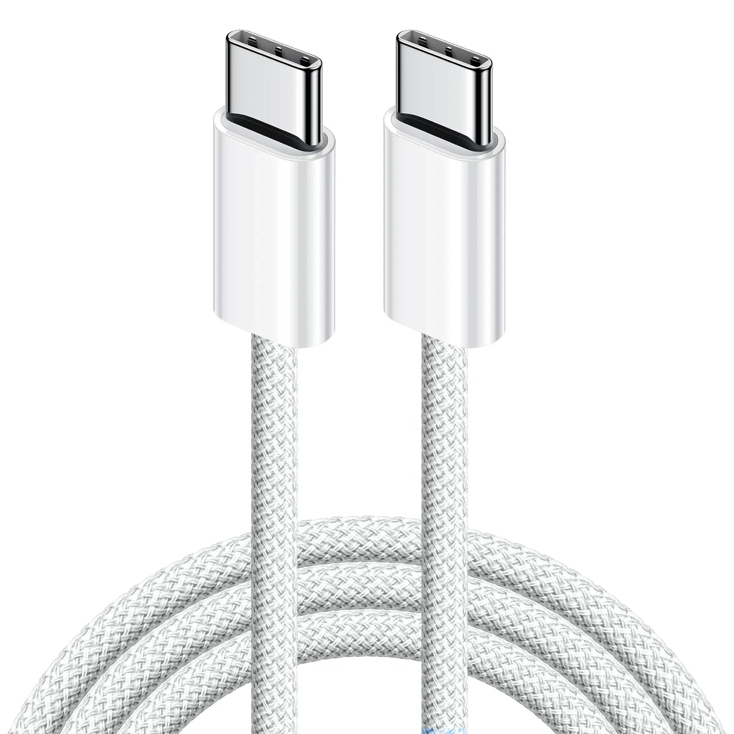 USB-C to USB-C 60W Braided Fast Charging Data Sync Cable for iPhone Samsung Xiaomi