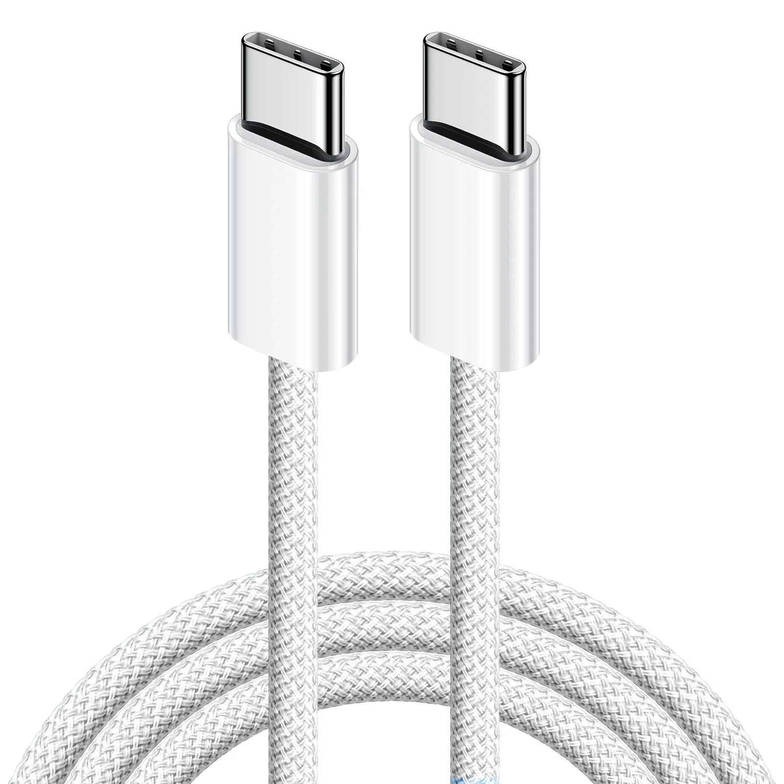 USB-C to USB-C 60W Braided Fast Charging Data Sync Cable for iPhone Samsung Xiaomi