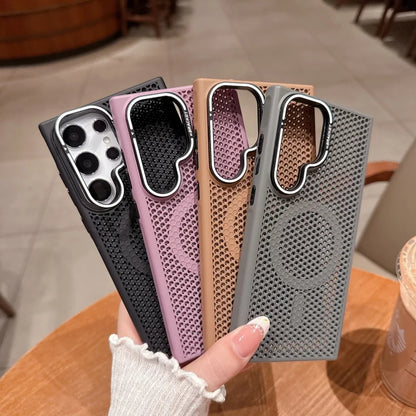 Magnetic MagSafe Honeycomb Cooling Case for Samsung Galaxy S23 S24 S25 Ultra