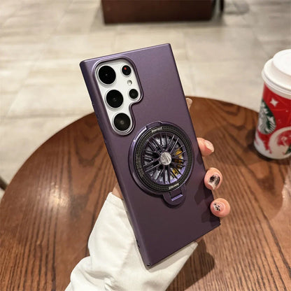 Slim Magnetic Gyro Case with Folding Stand for Samsung S24 S23 Ultra
