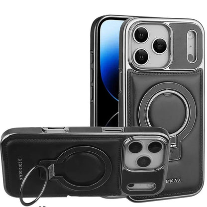 Luxury Leather MagSafe Case for iPhone: Stand and Premium Protection